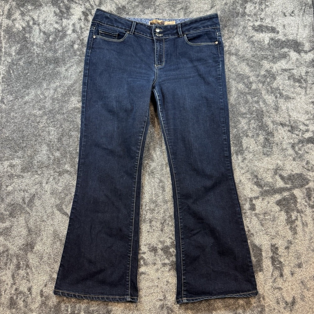 Paige Hidden Hills Jeans Womens Dark Wash Bootcut Premium Denim Stretch USA34x29